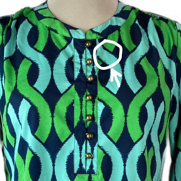 *SOLD* BANANA REPUBLIC 3/4 Length Sleeve Button Down Top - Picture 6 of 6